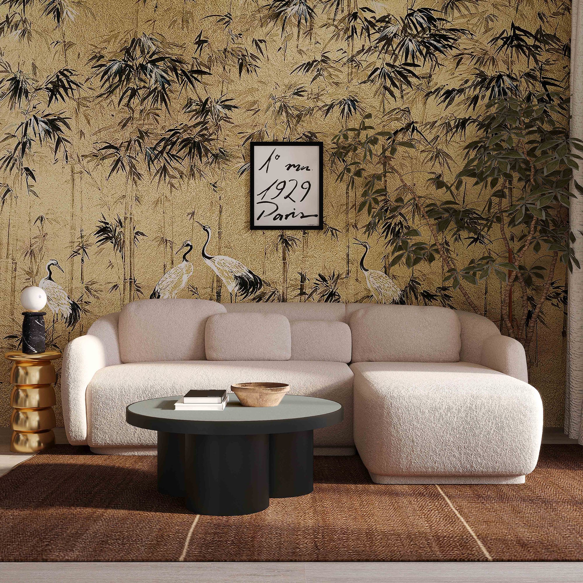 Misty 2 Piece Cream Boucle L Shaped Sectional by TOV L68956 Sec