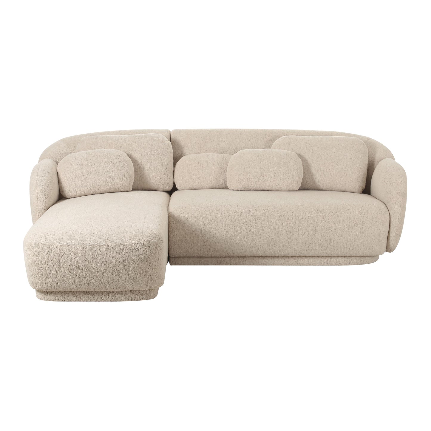Misty 2 Piece Cream Boucle L Shaped Sectional by TOV L68957 Sec