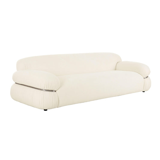 Leyla 98 Cream Boucle Sofa by TOV L68964