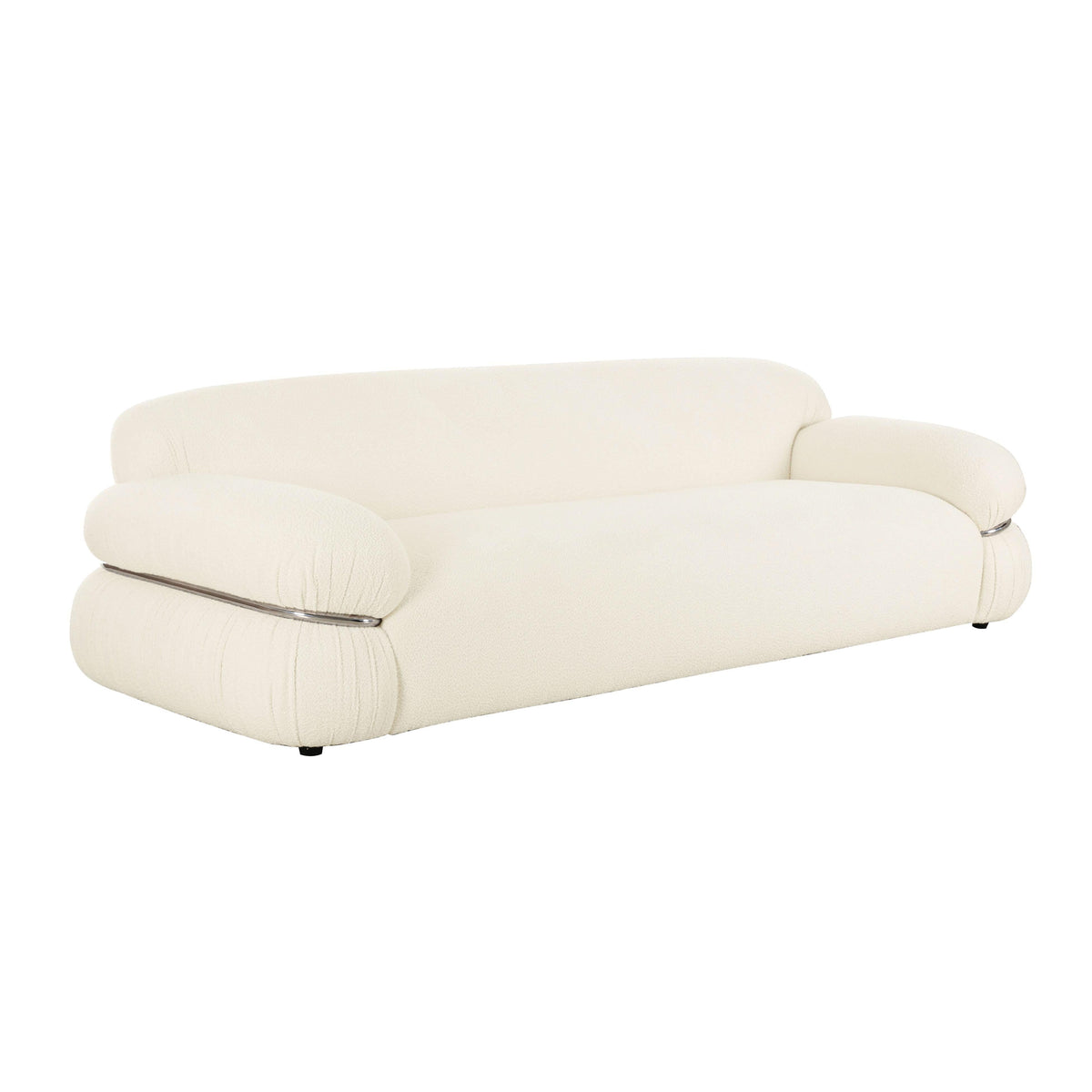 Leyla 98" Cream Performance Boucle Sofa by TOV Furniture – photo 1 of 6