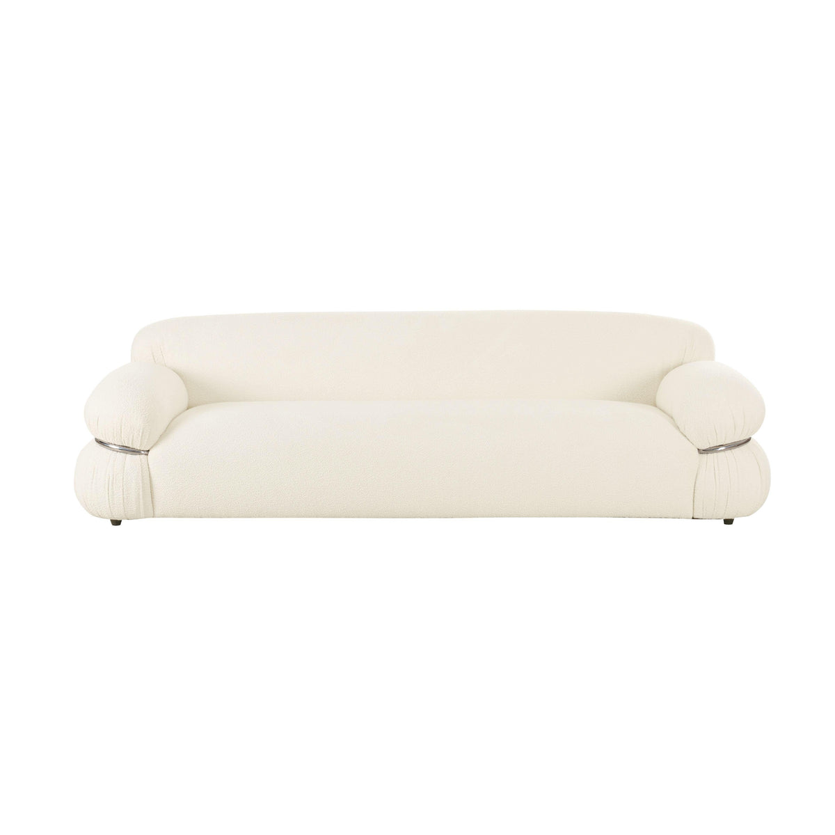 Leyla 98" Cream Performance Boucle Sofa by TOV Furniture – photo 3 of 6
