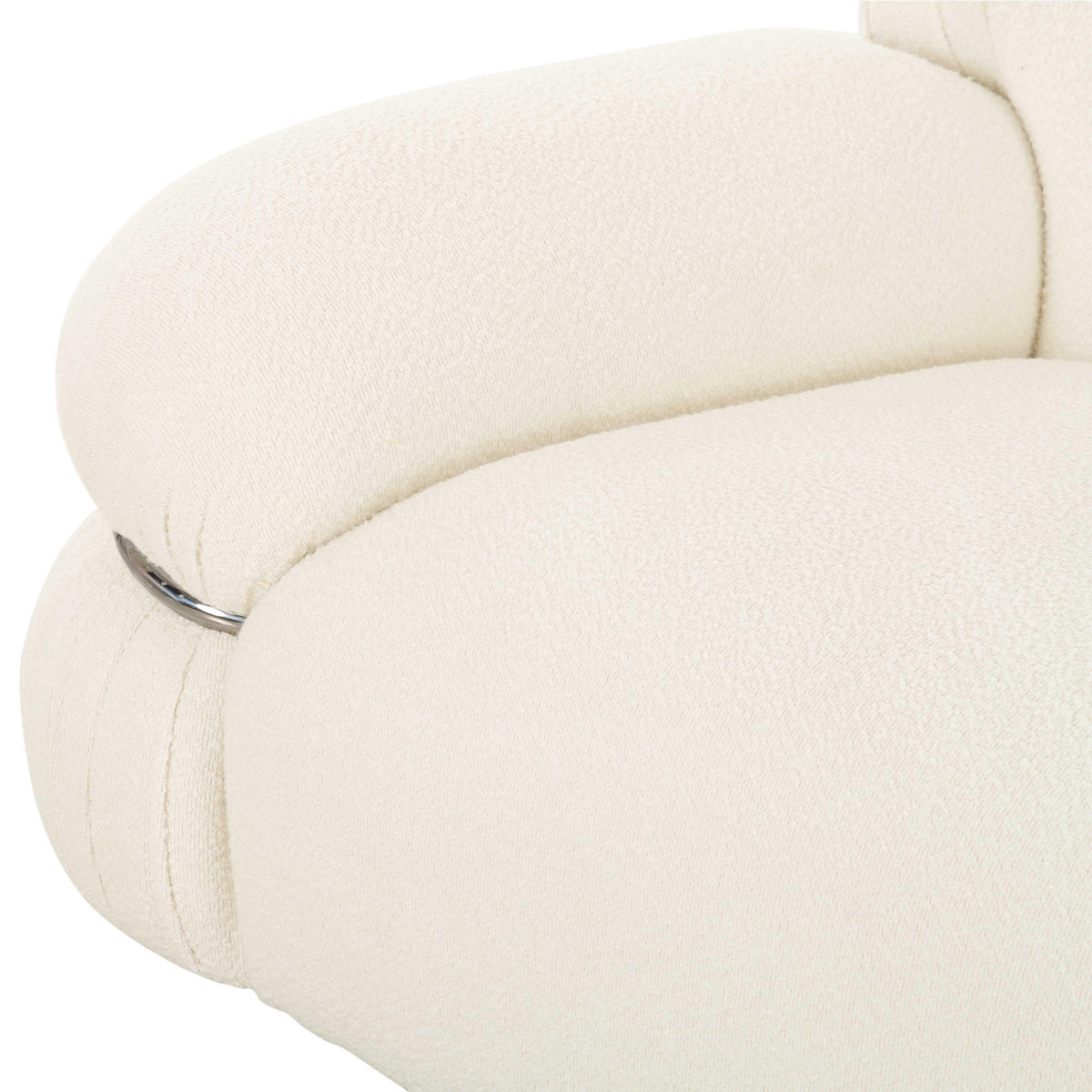 Leyla 98" Cream Performance Boucle Sofa by TOV Furniture – photo 5 of 6
