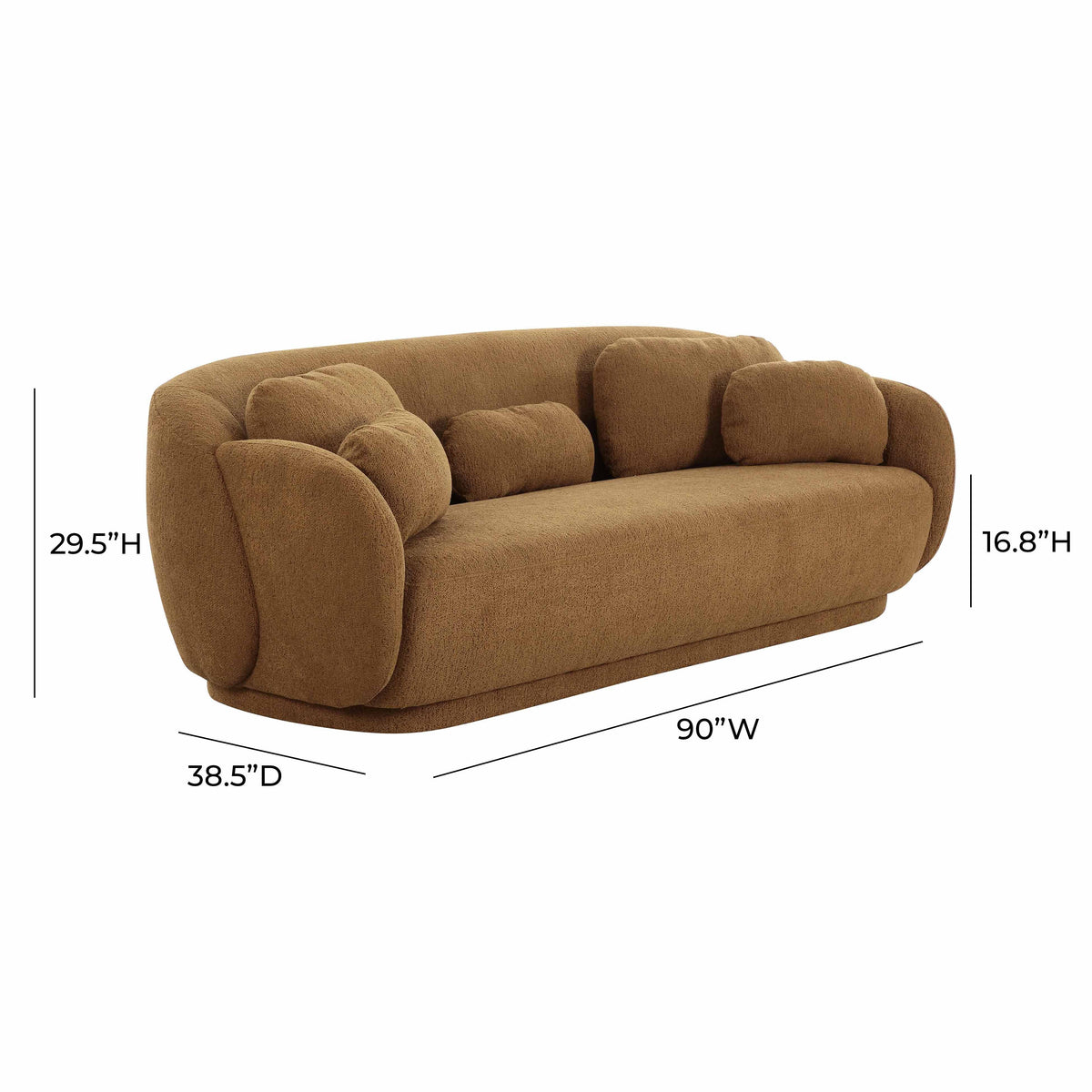 Misty Brown Performance Boucle Sofa by TOV Furniture – photo 6 of 6