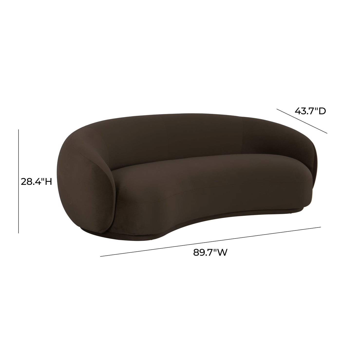 Kendall 90 Velvet Sofa by TOV L69004