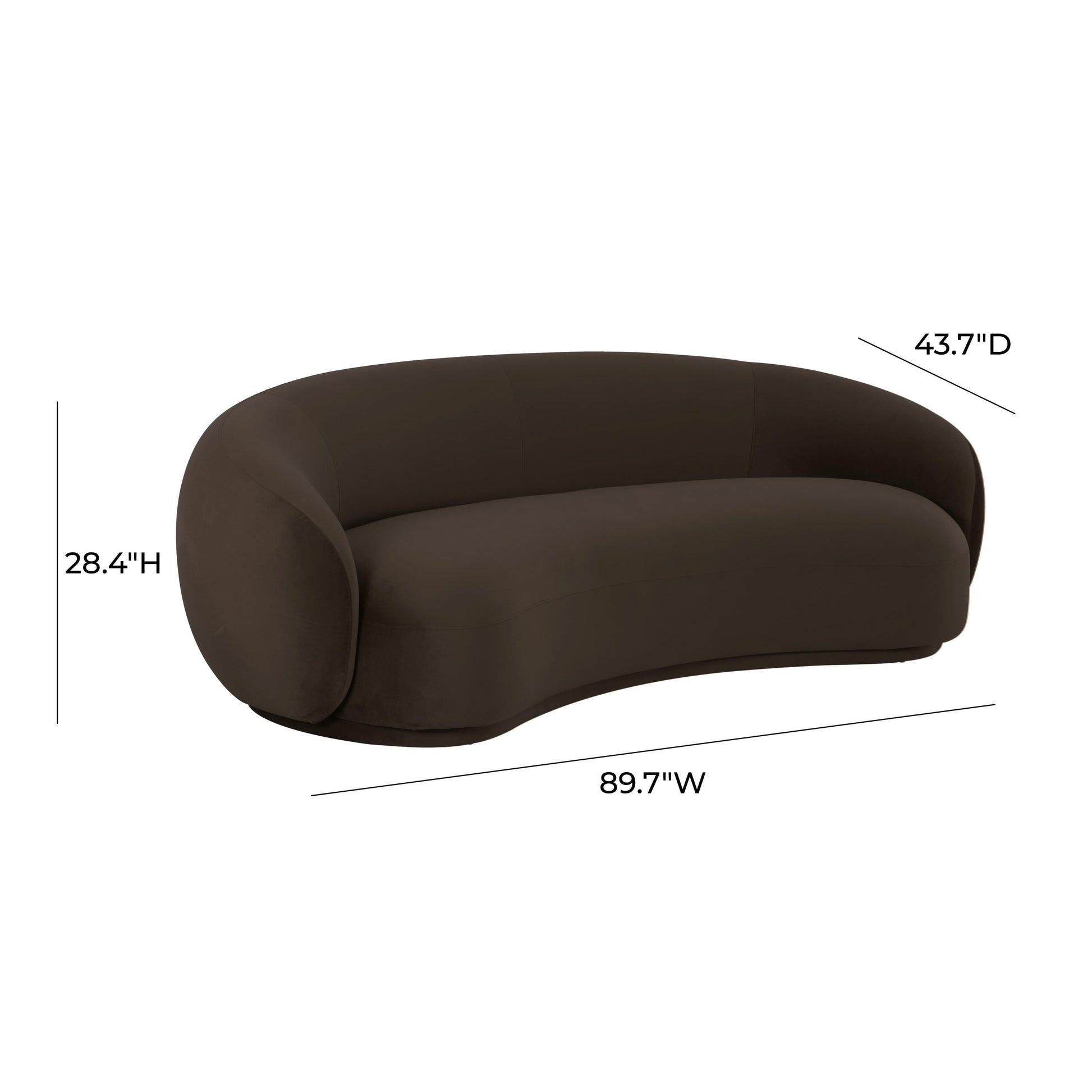 Kendall 90 Velvet Sofa by TOV L44181