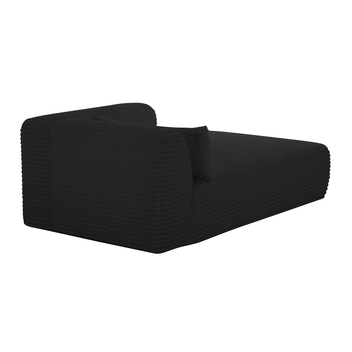 Tarra Fluffy Oversized Black Performance Corduroy Modular RAF Chaise by TOV Furniture – photo 5 of 8
