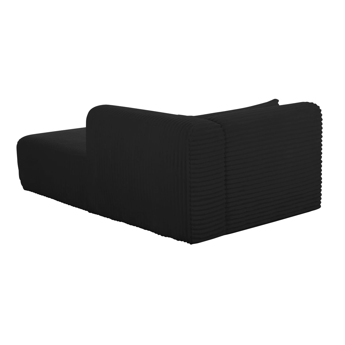 Tarra Fluffy Oversized Black Performance Corduroy Modular RAF Chaise by TOV Furniture – photo 6 of 8