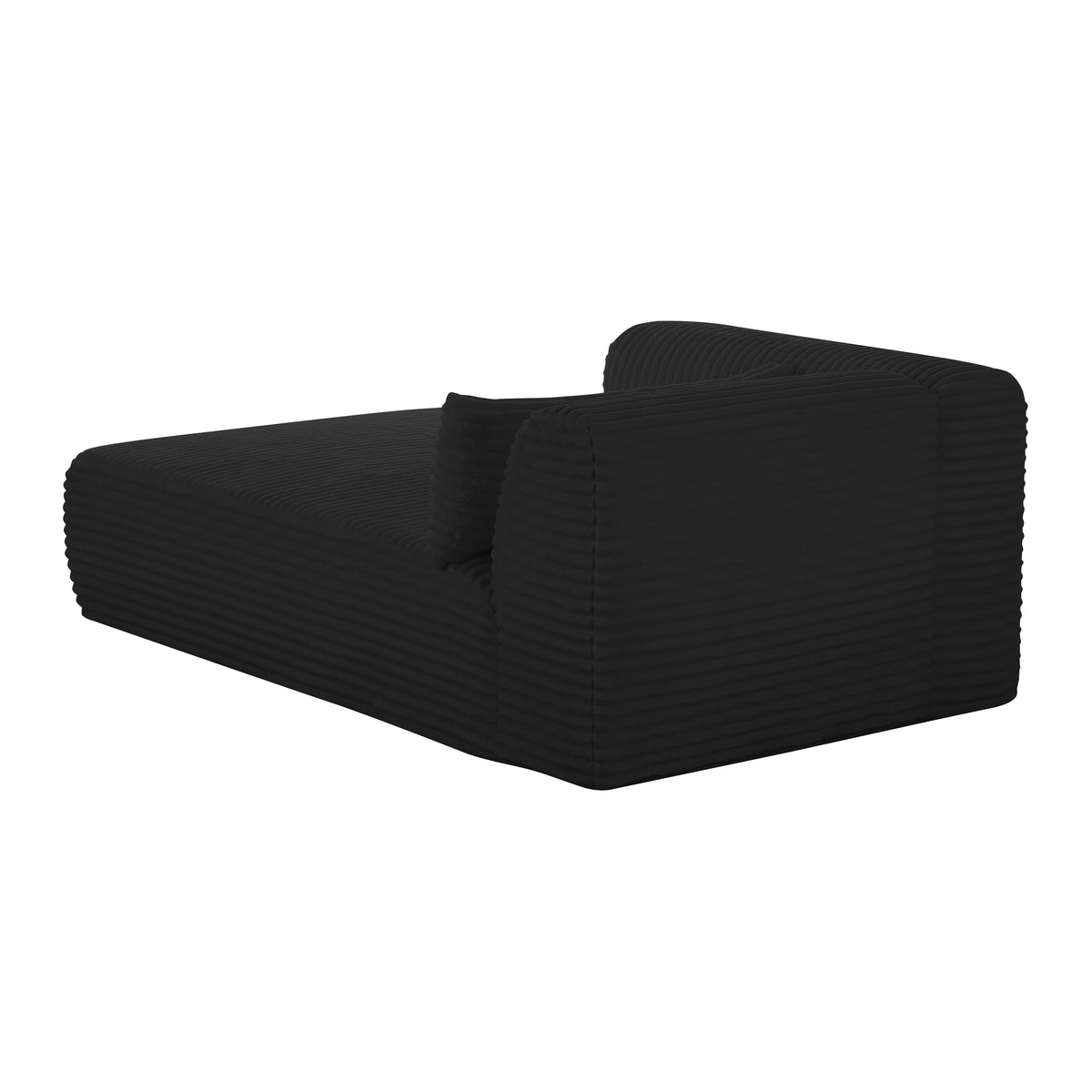 Tarra Fluffy Oversized Black Performance Corduroy Modular LAF Chaise by TOV Furniture – photo 5 of 8