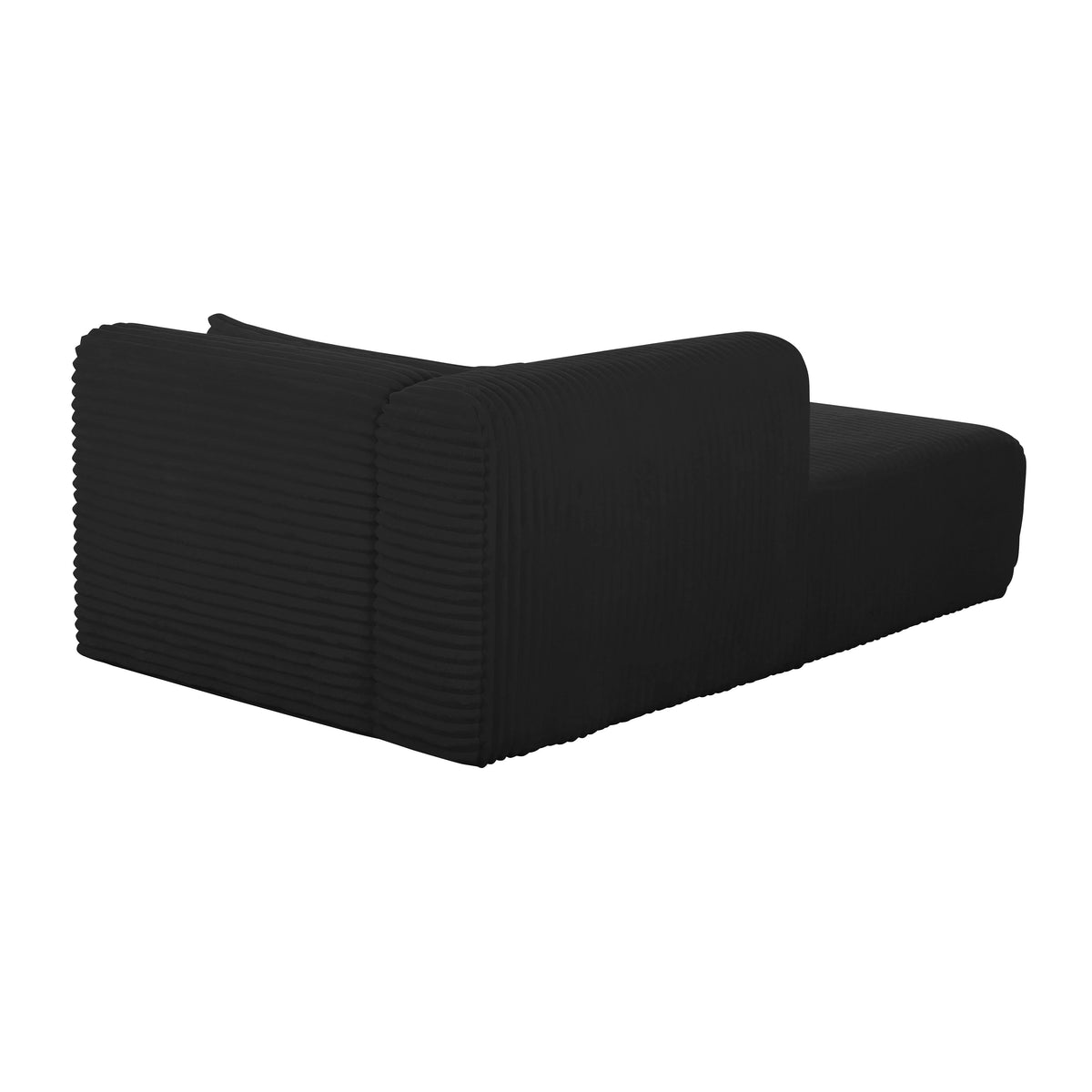 Tarra Fluffy Oversized Black Performance Corduroy Modular LAF Chaise by TOV Furniture – photo 6 of 8