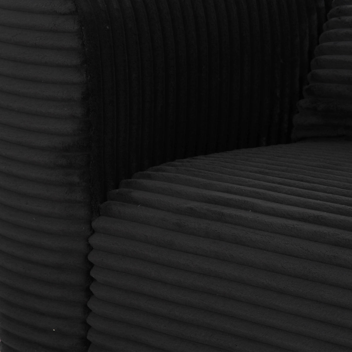 Tarra Fluffy Oversized Black Performance Corduroy Modular LAF Corner Chair by TOV Furniture – photo 6 of 7