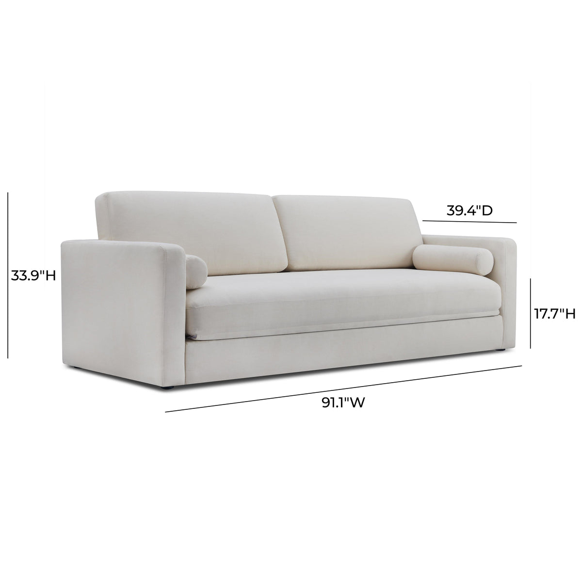 Ryan 91" Cream Upcycled Performance Linen Sleeper Sofa by TOV Furniture – photo 9 of 10