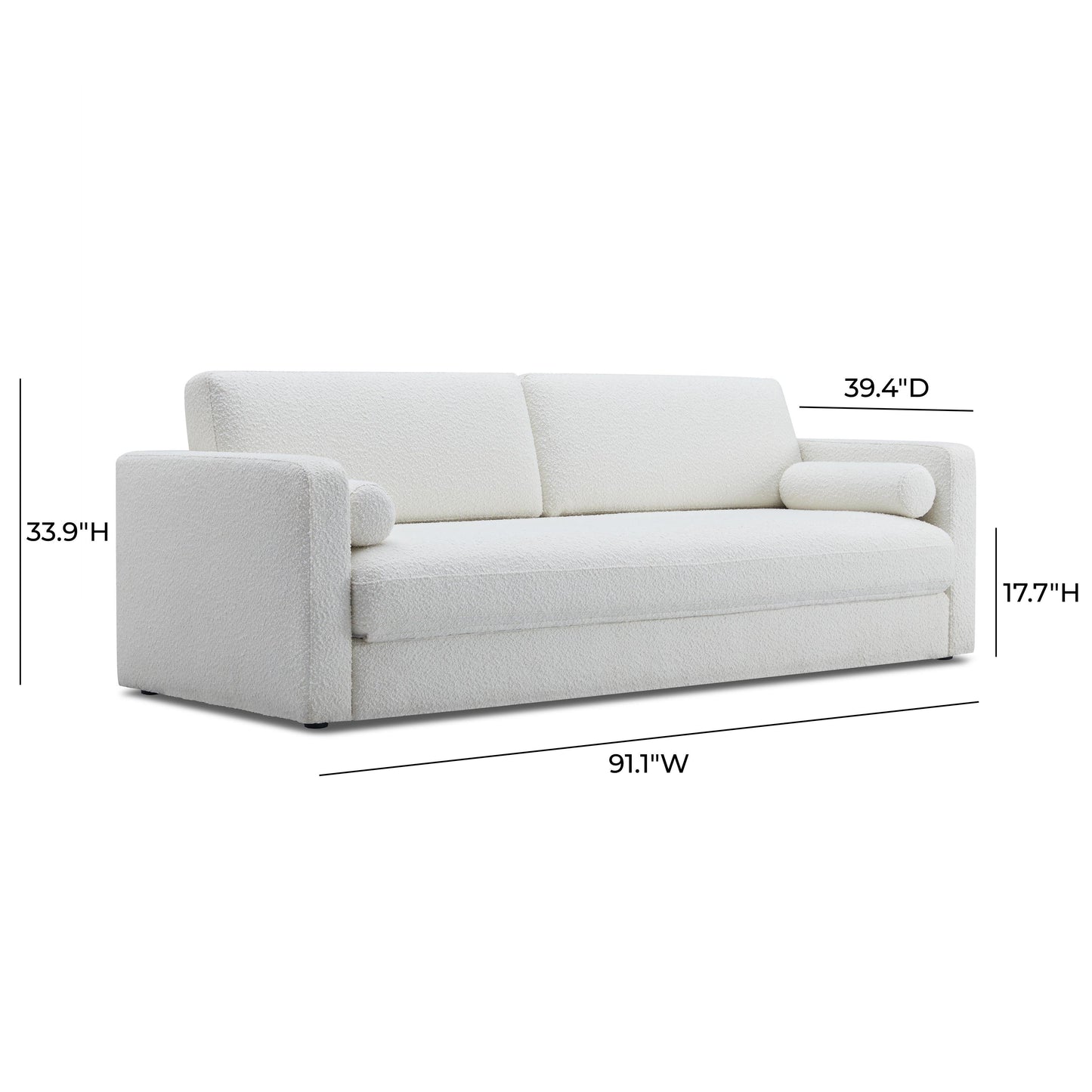 Ryan 91 Boucle Sofa Bed by TOV L69061