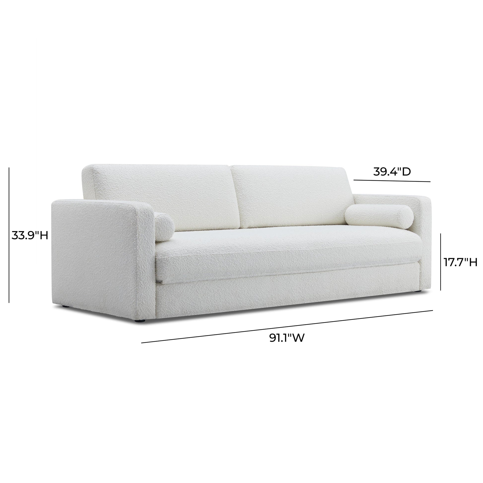 Ryan 91 Boucle Sofa Bed by TOV L69061