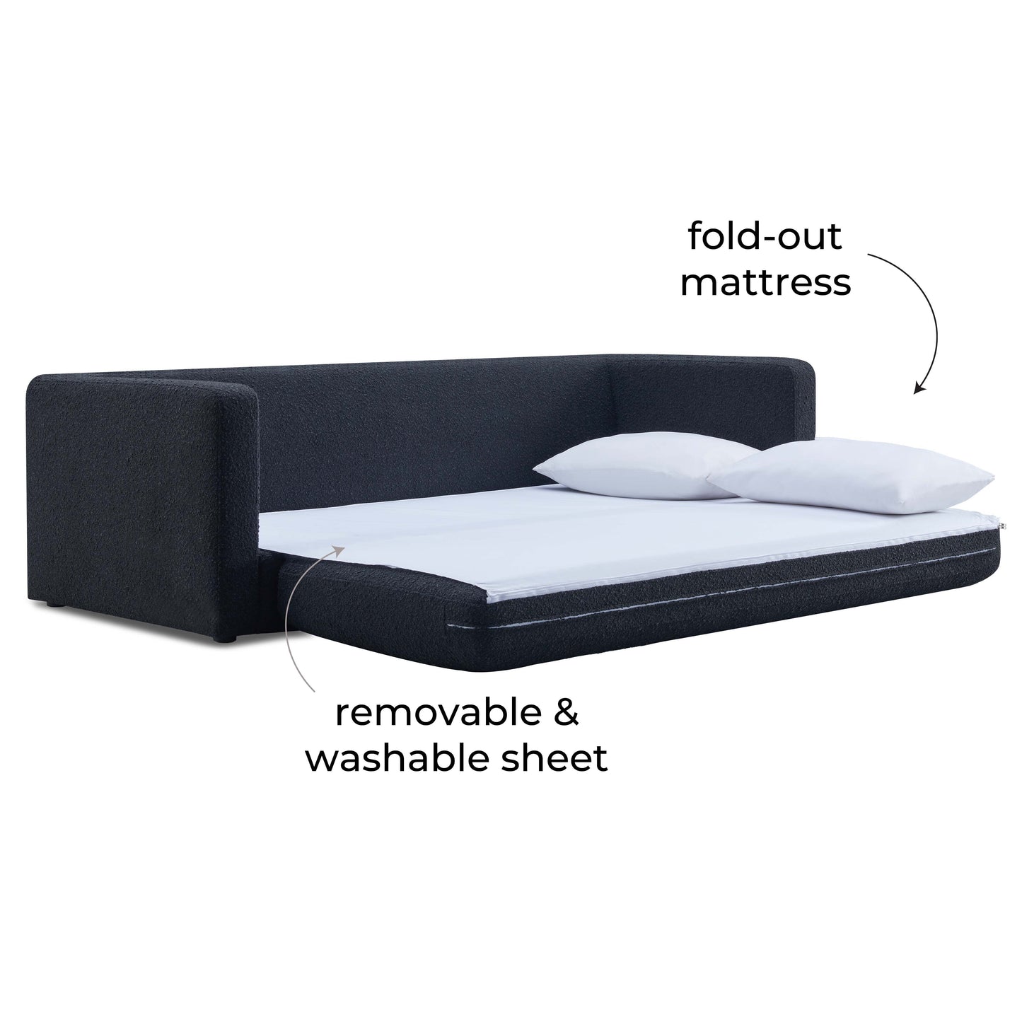 Ryan 91 Boucle Sofa Bed by TOV L69061