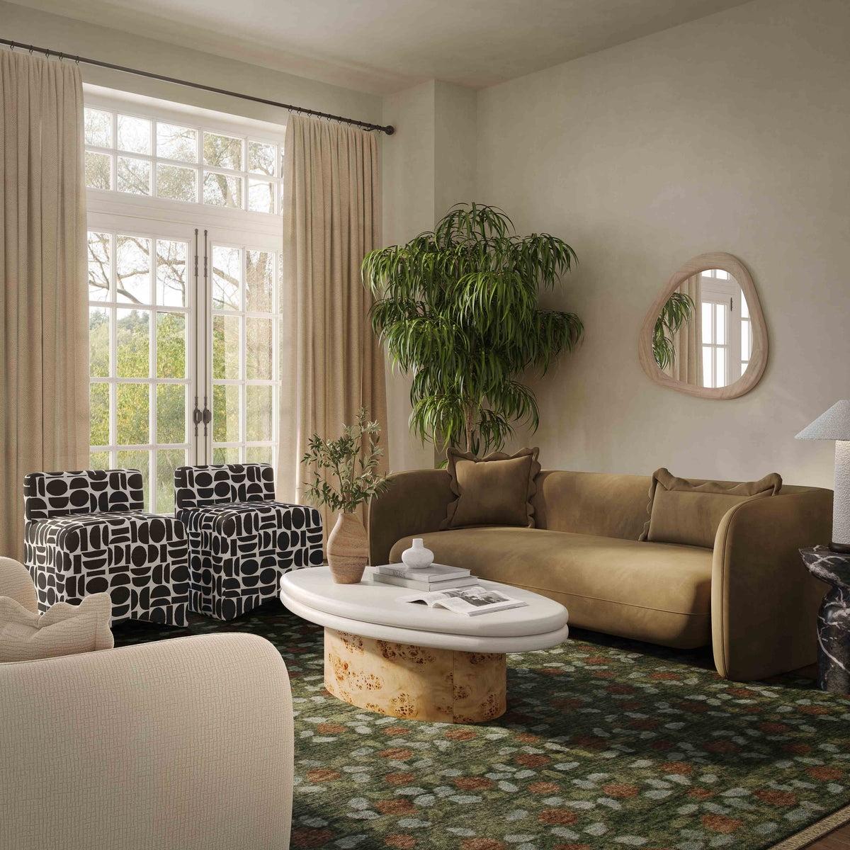 Lou 91" Cafe Au Lait Performance Velvet Sofa by TOV Furniture – photo 3 of 8