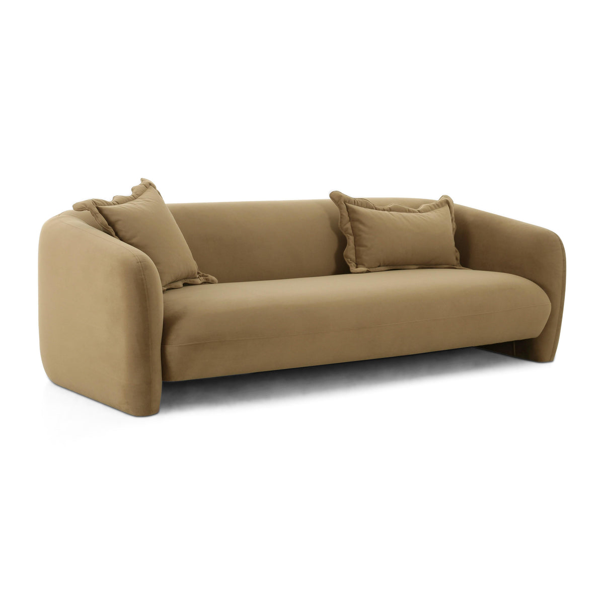 Lou 91" Cafe Au Lait Performance Velvet Sofa by TOV Furniture – photo 1 of 8