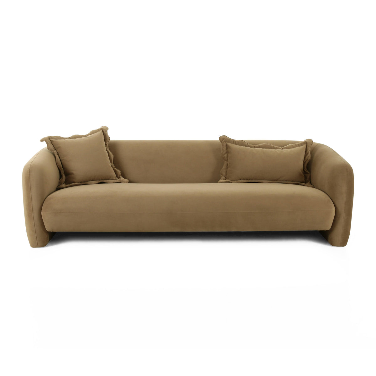 Lou 91" Cafe Au Lait Performance Velvet Sofa by TOV Furniture – photo 4 of 8