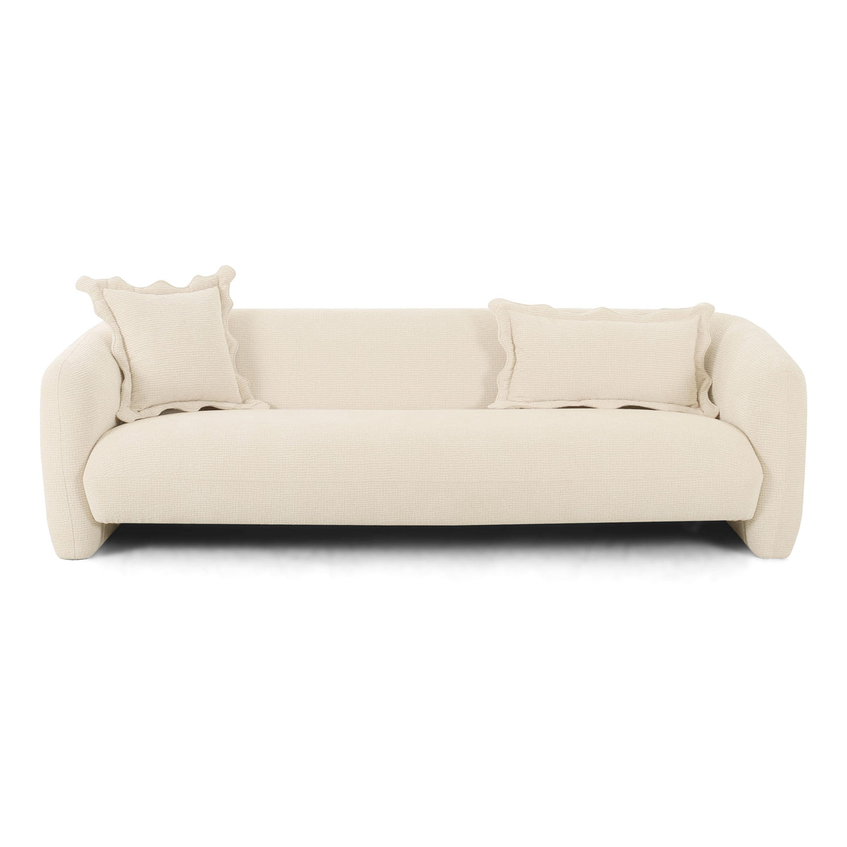 Lou 91" Sandstone Textured Performance Fabric Sofa by TOV Furniture – photo 3 of 7