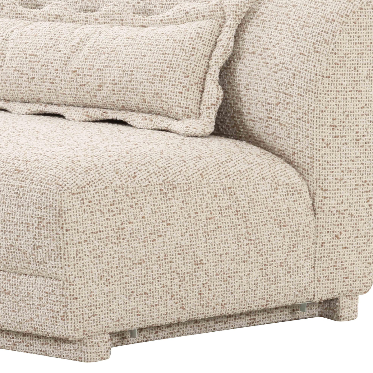 Marion 63" Two-Tone Textured Performance Boucle Armless Loveseat by TOV Furniture – photo 5 of 6