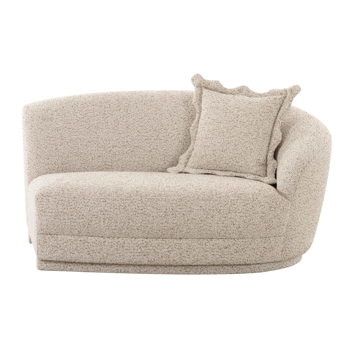 Marion Two-Tone Textured Performance Boucle Loveseat - RAF by TOV Furniture – photo 3 of 6