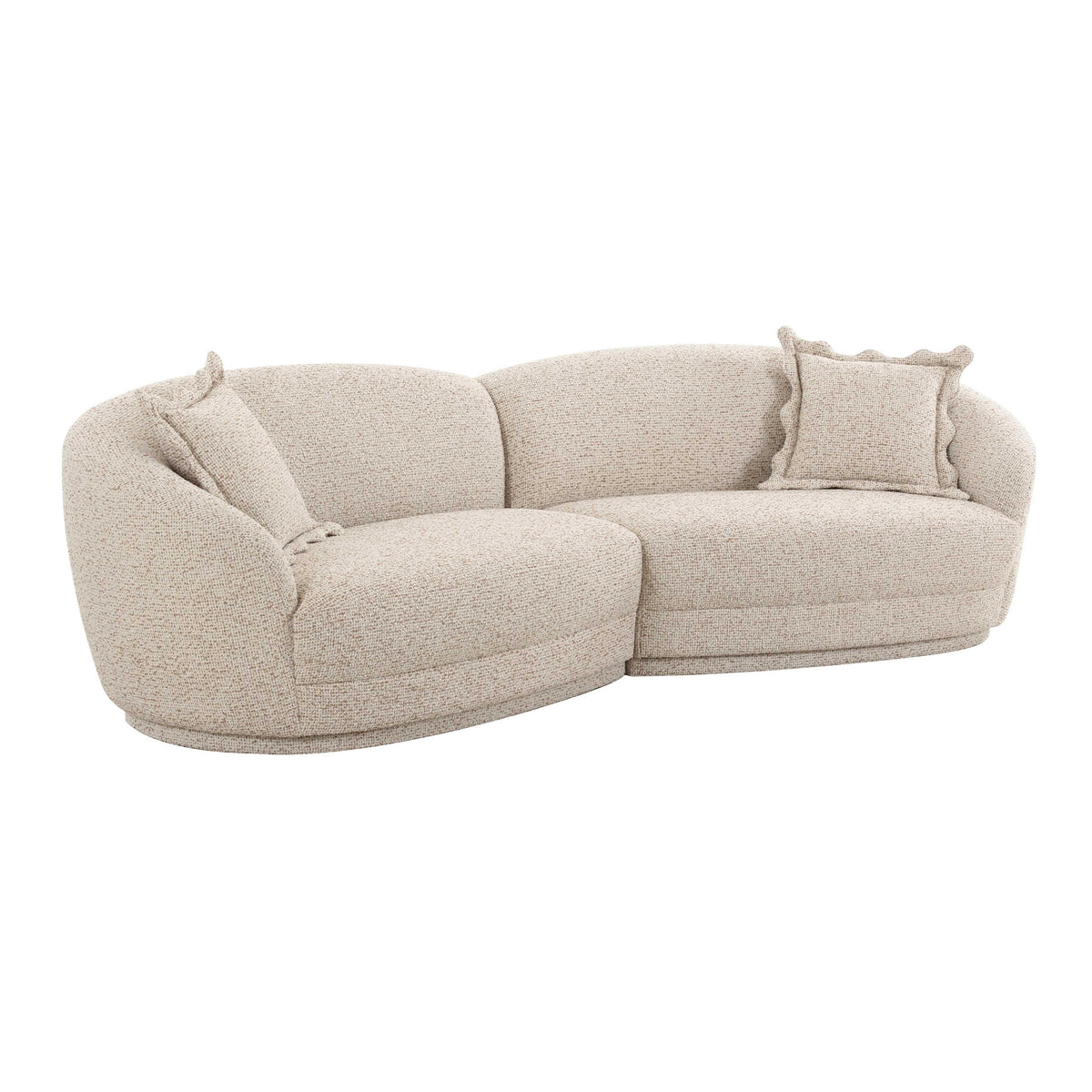 Marion 2-Piece Two-Tone Textured Performance Boucle Sectional by TOV Furniture – photo 1 of 6