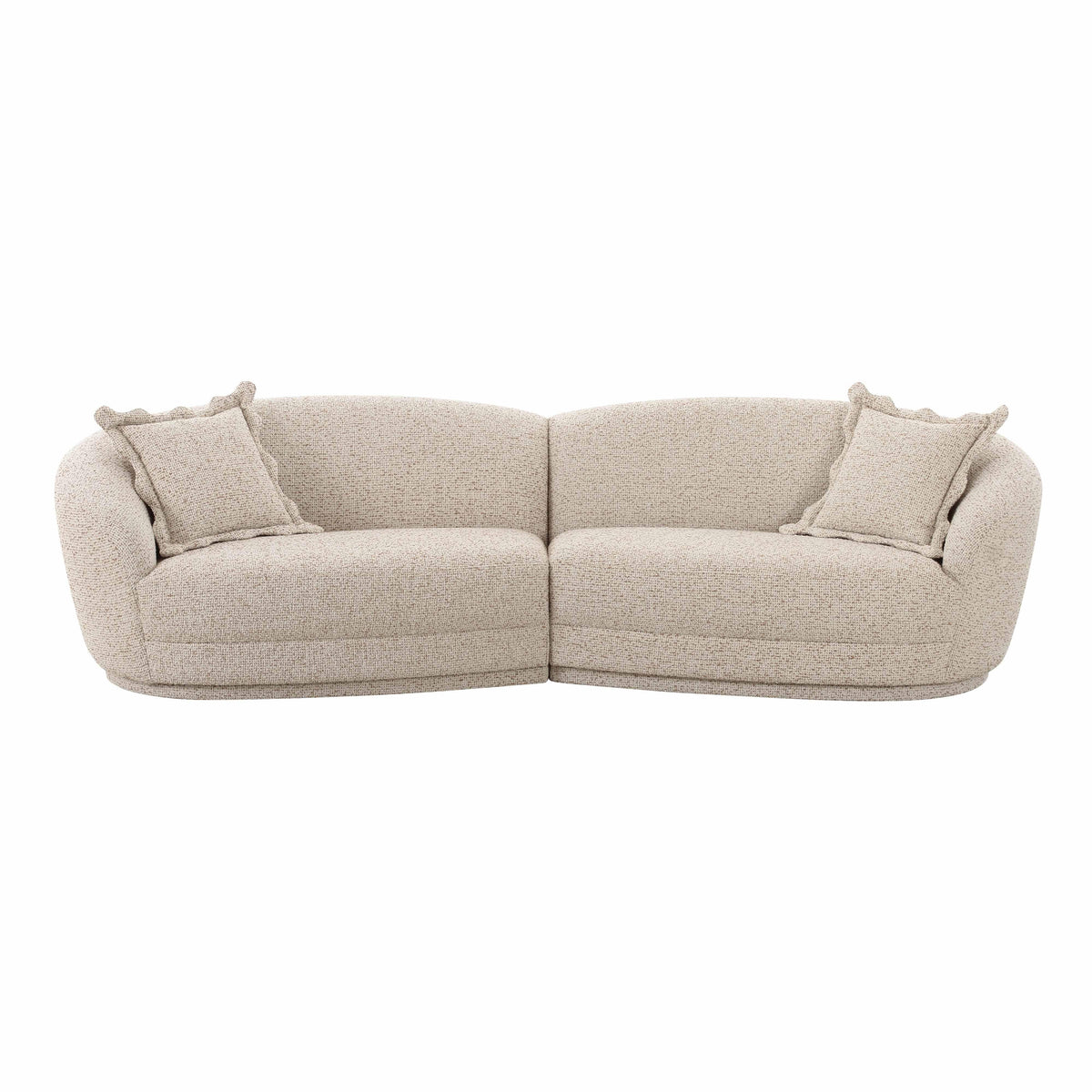 Marion 2-Piece Two-Tone Textured Performance Boucle Sectional by TOV Furniture – photo 3 of 6