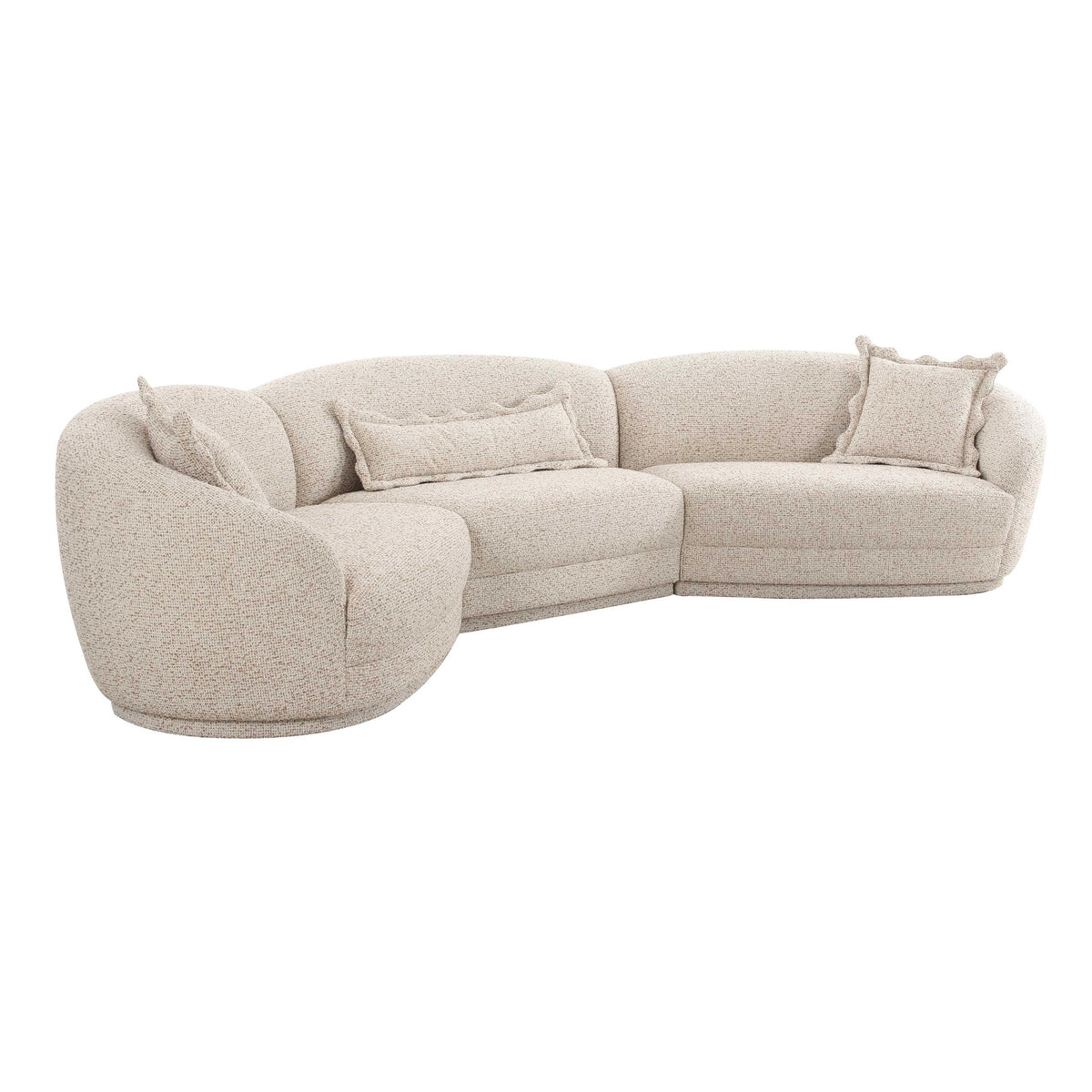 Marion 3-Piece Two-Tone Textured Performance Boucle Sectional by TOV Furniture – photo 1 of 6