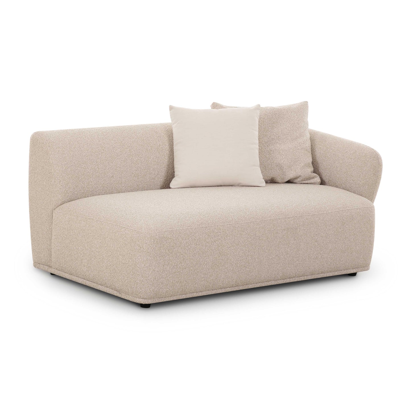 Sylvie 59 Cream Boucle Arm Loveseat by TOV L69094 Raf