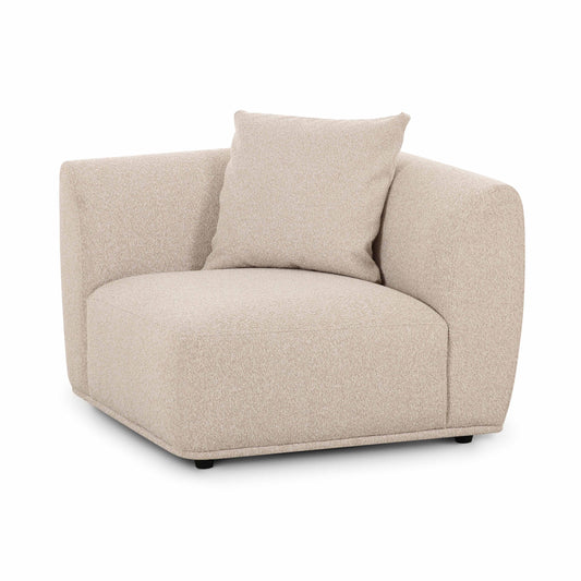Sylvie Cream Boucle Corner Chair by TOV L69096