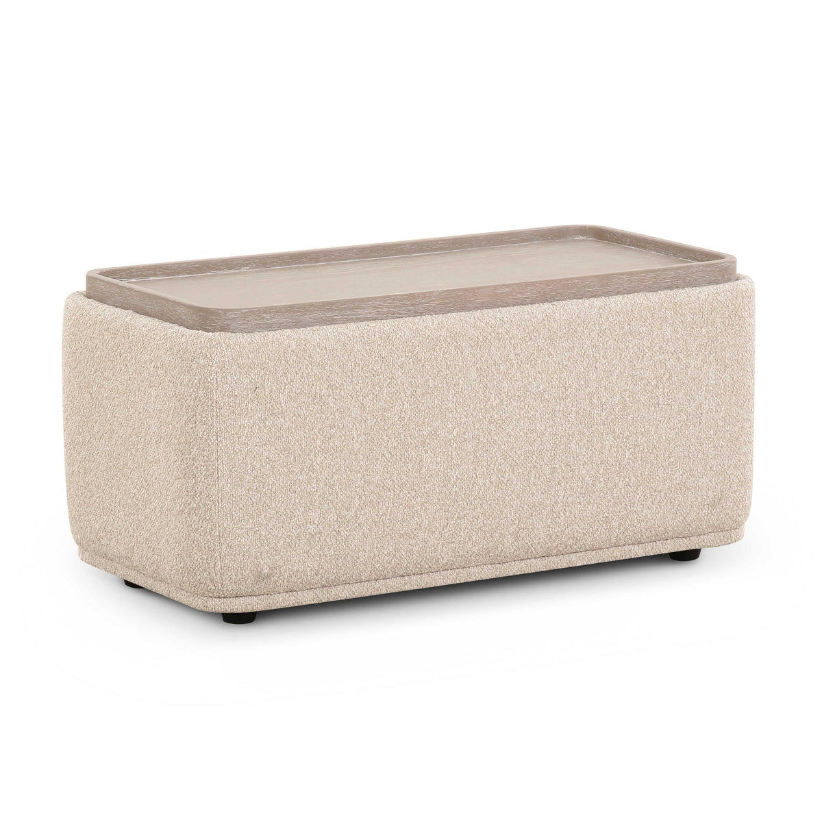 Sylvie Cream Performance Boucle Ottoman Table by TOV Furniture – photo 1 of 6