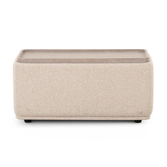 Sylvie Cream Performance Boucle Ottoman Table by TOV Furniture – photo 2 of 6