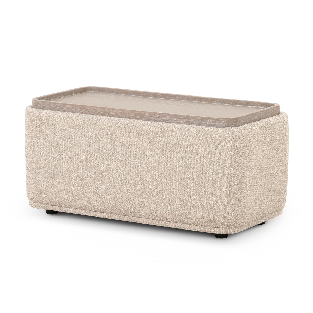 Sylvie Cream Performance Boucle Ottoman Table by TOV Furniture – photo 3 of 6