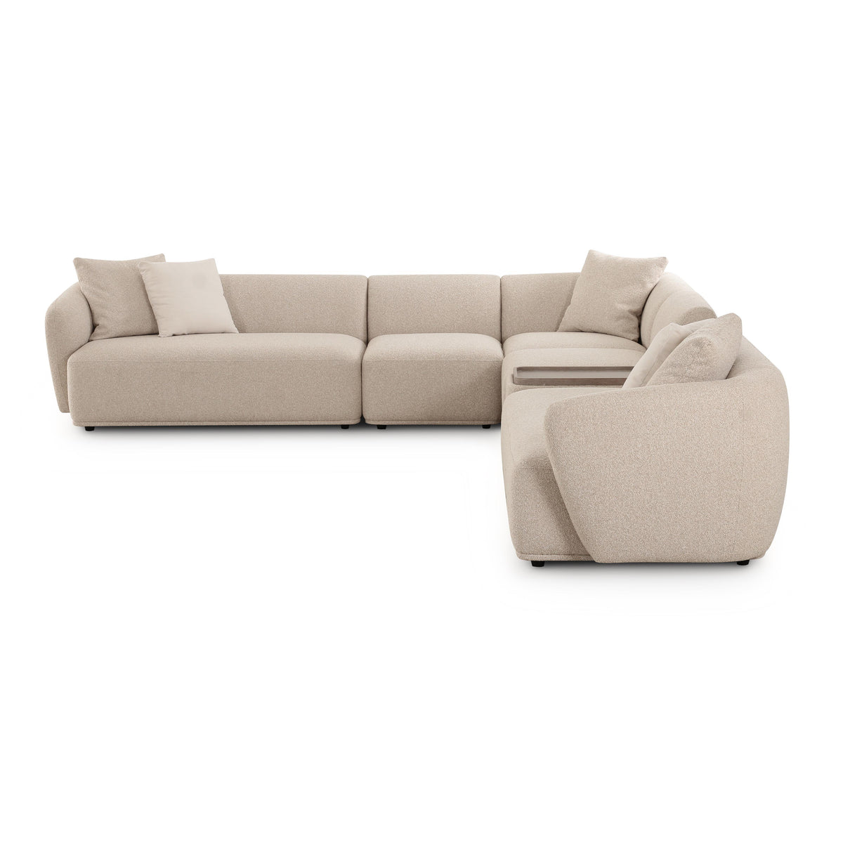 Sylvie 6-Piece Cream Performance Boucle Large Sectional by TOV Furniture – photo 3 of 7