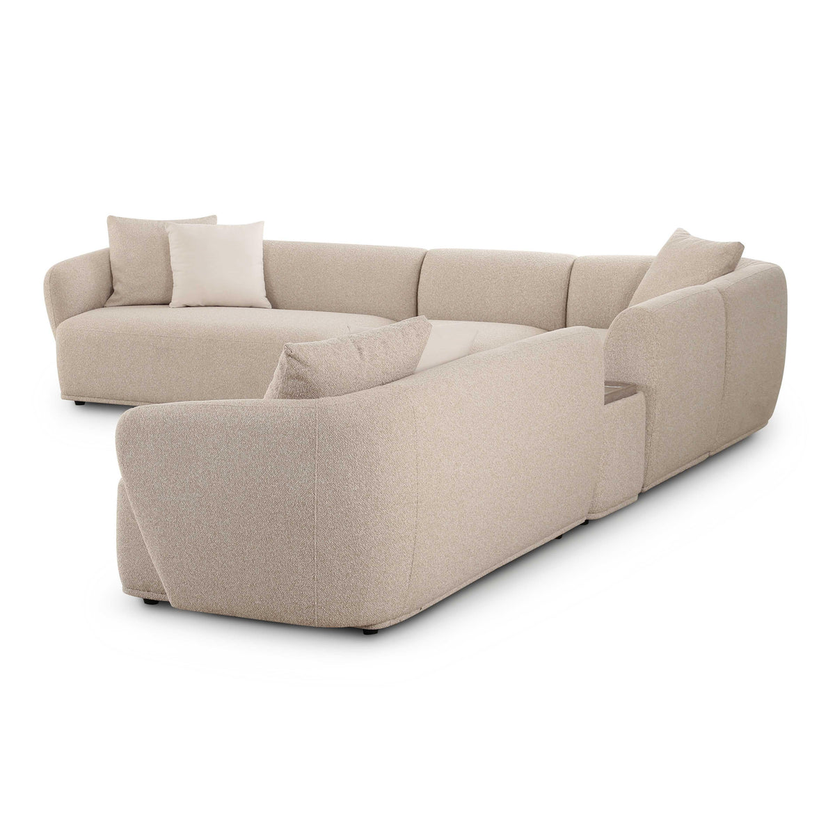Sylvie 6-Piece Cream Performance Boucle Large Sectional by TOV Furniture – photo 4 of 7