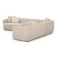 Sylvie 4 Piece Cream Boucle Sectional by TOV L69098 Sec2