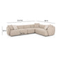 Sylvie 4 Piece Cream Boucle Sectional by TOV L69098 Sec2