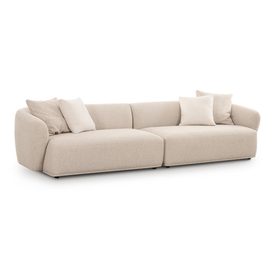 Sylvie 118 Cream Boucle Sofa by TOV L69101