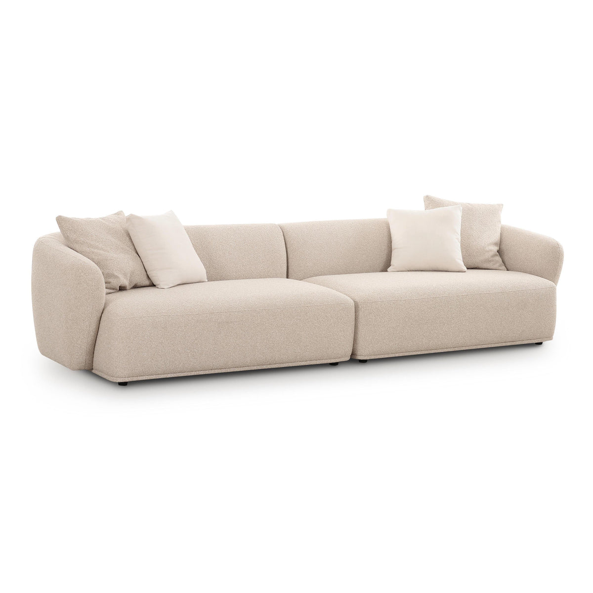 Sylvie 118" Cream Performance Boucle Sofa by TOV Furniture – photo 1 of 6