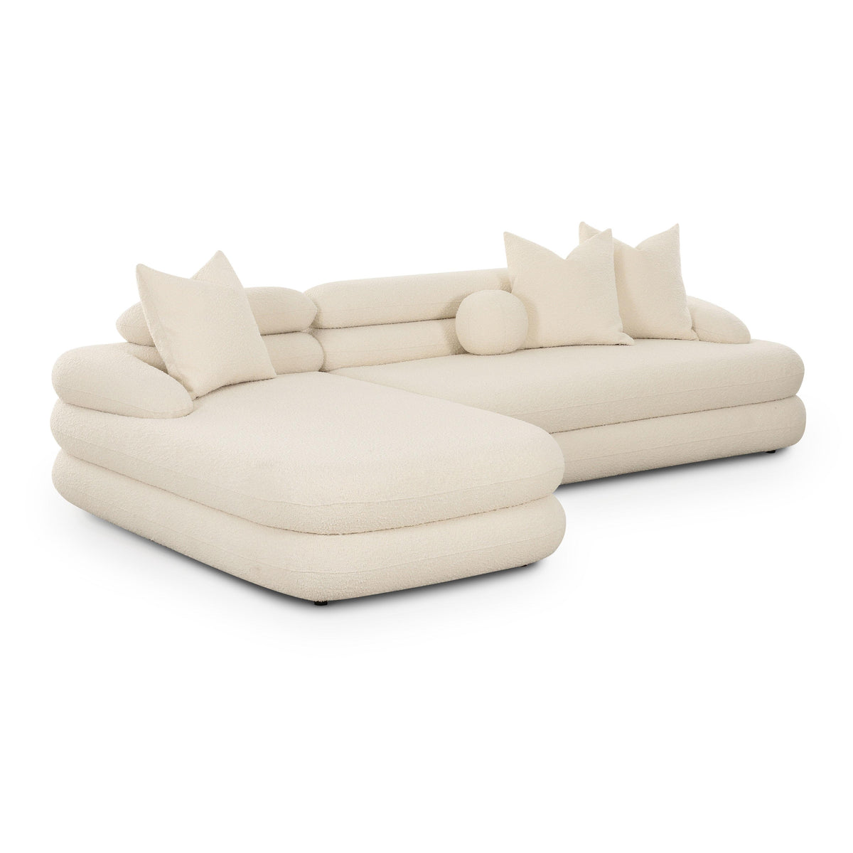 Lulu Cream Performance Boucle Modular LAF Sectional by TOV Furniture – photo 3 of 6