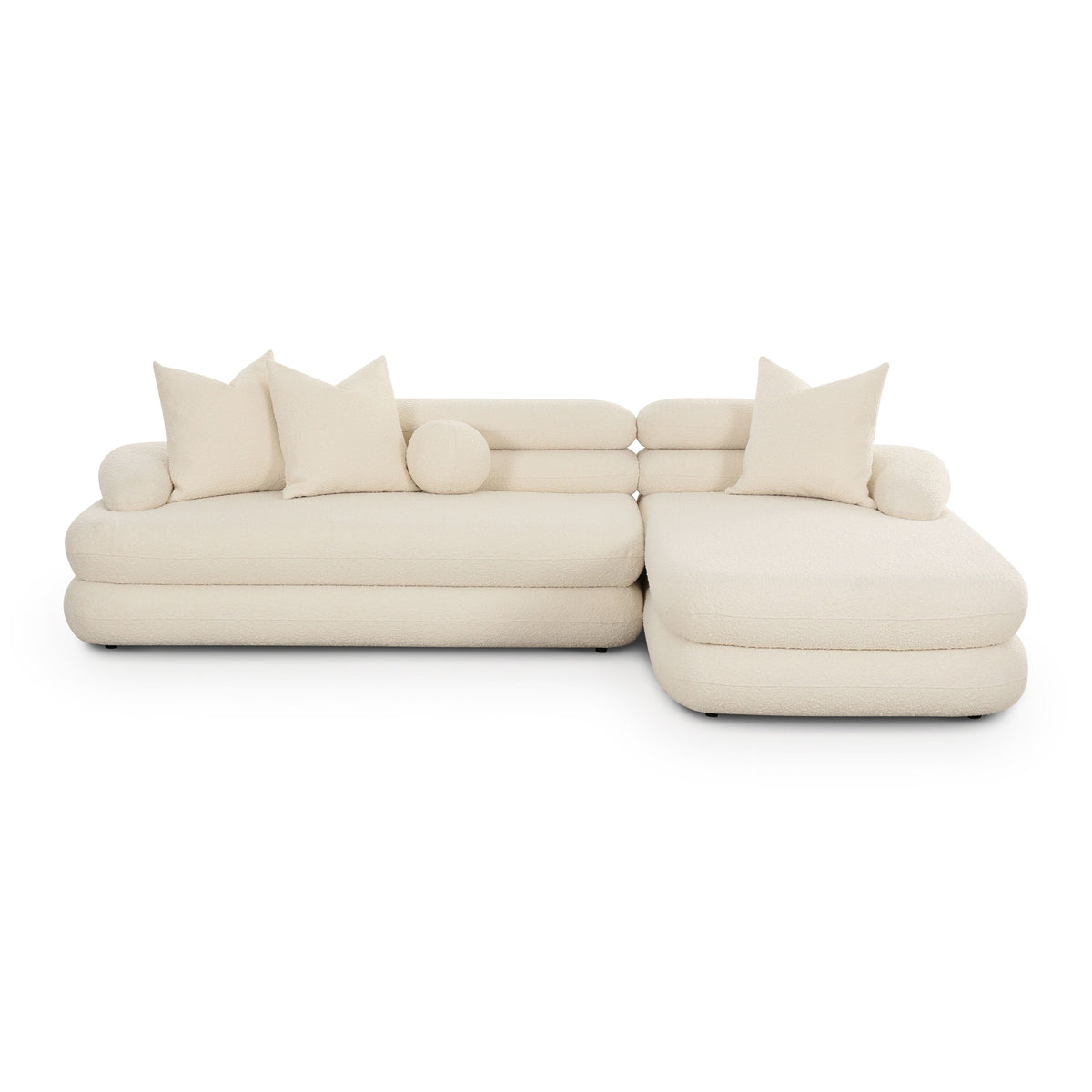 Lulu Cream Performance Boucle Modular RAF Sectional by TOV Furniture – photo 1 of 6