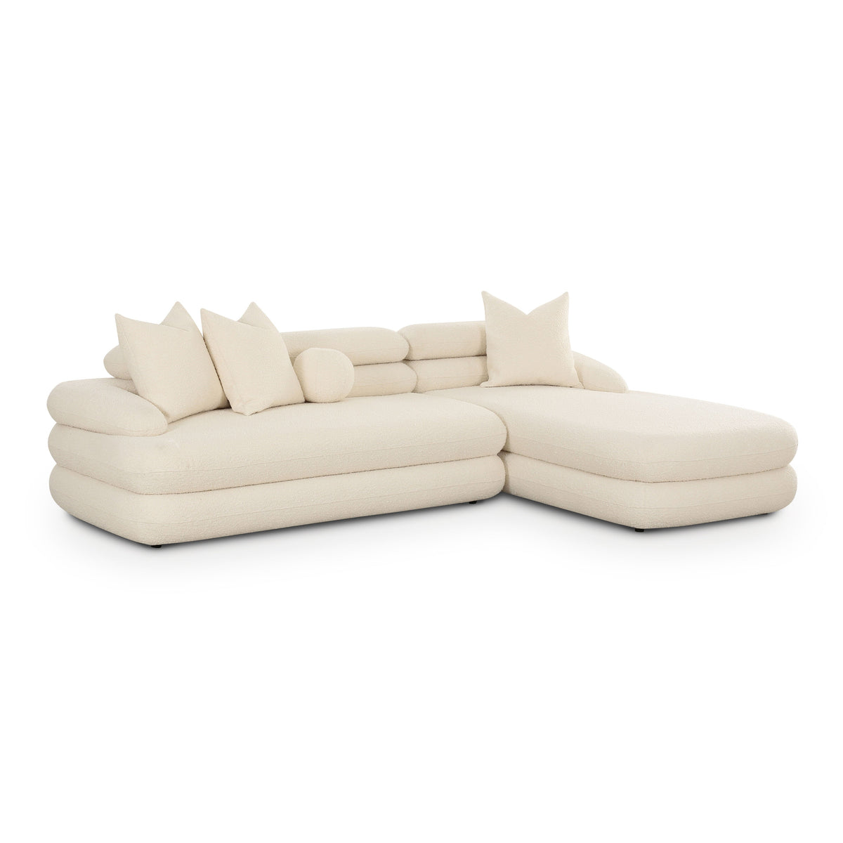 Lulu Cream Performance Boucle Modular RAF Sectional by TOV Furniture – photo 3 of 6