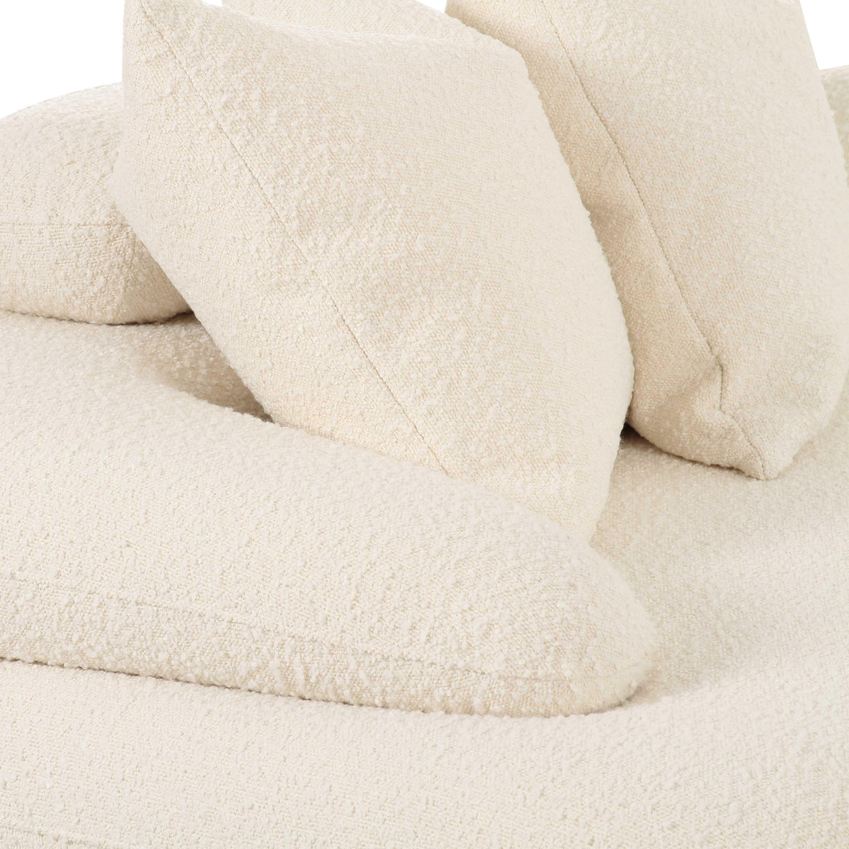 Lulu 3-Piece Cream Performance Boucle Modular Curved L-Sectional by TOV Furniture – photo 5 of 6