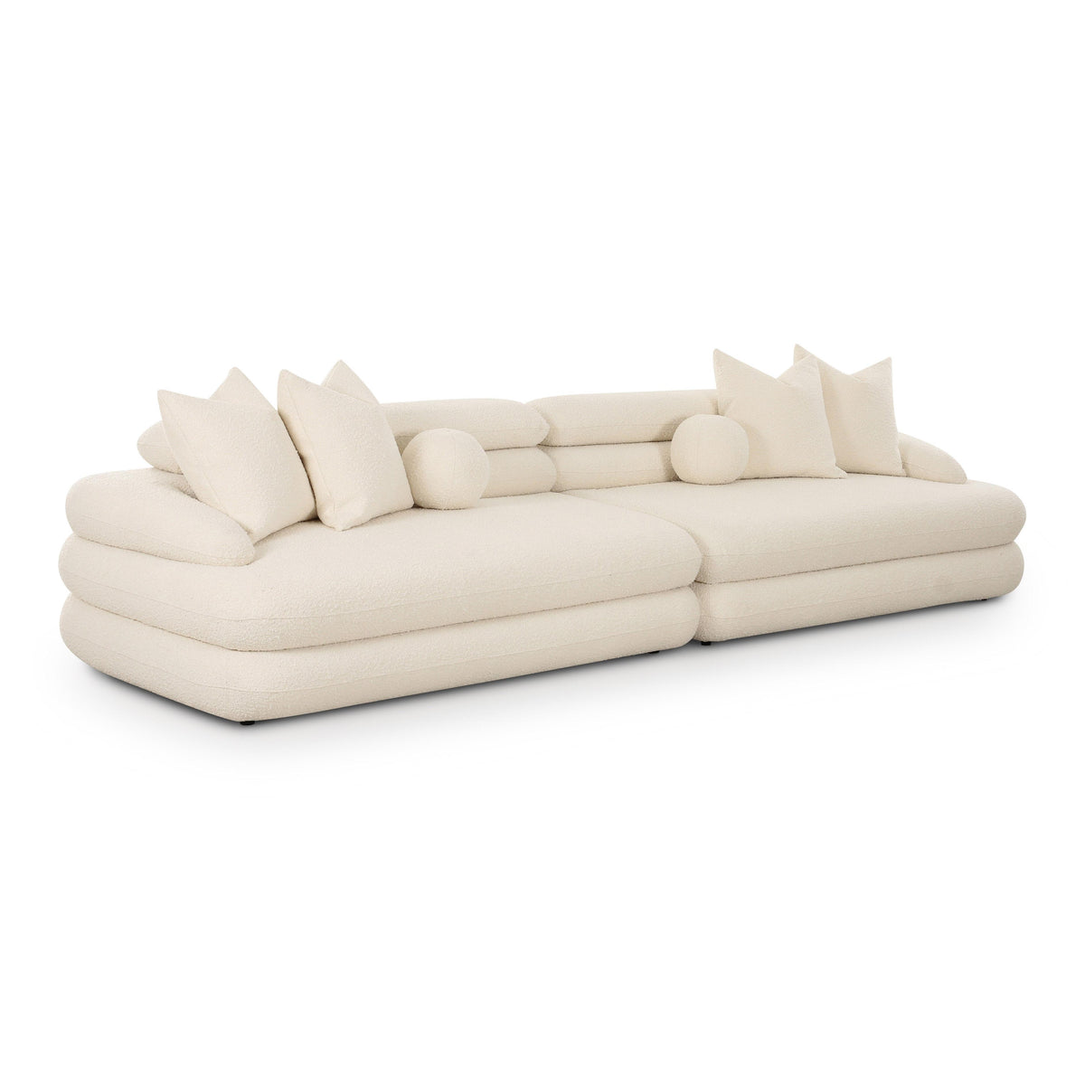 Lulu 141" Cream Performance Boucle Sofa by TOV Furniture – photo 3 of 6