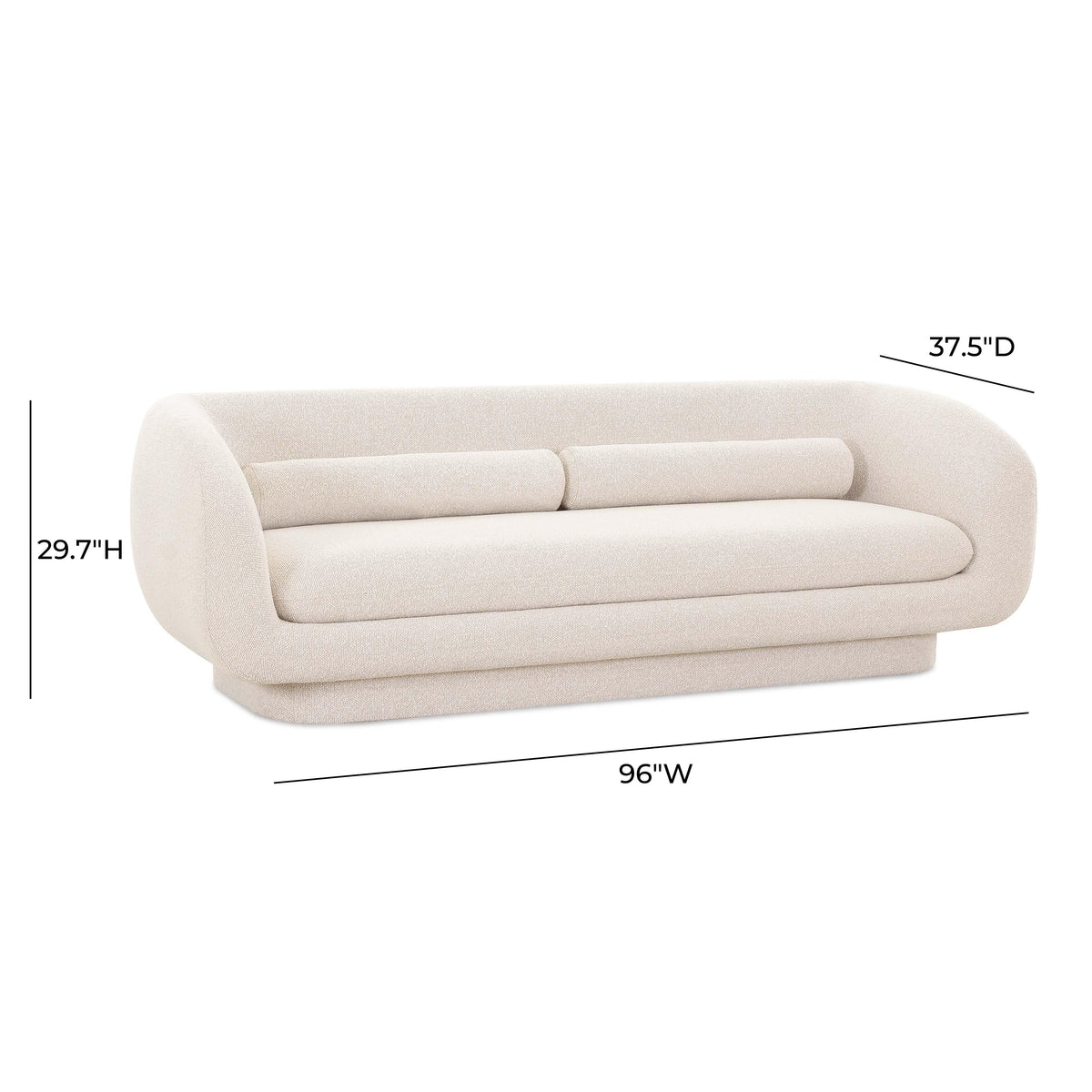 Simone 96" Cream Performance Boucle Sofa by TOV Furniture – photo 6 of 7