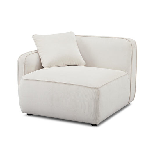 Travie Performance Corduroy Velvet Laf Corner Chair by TOV L69169