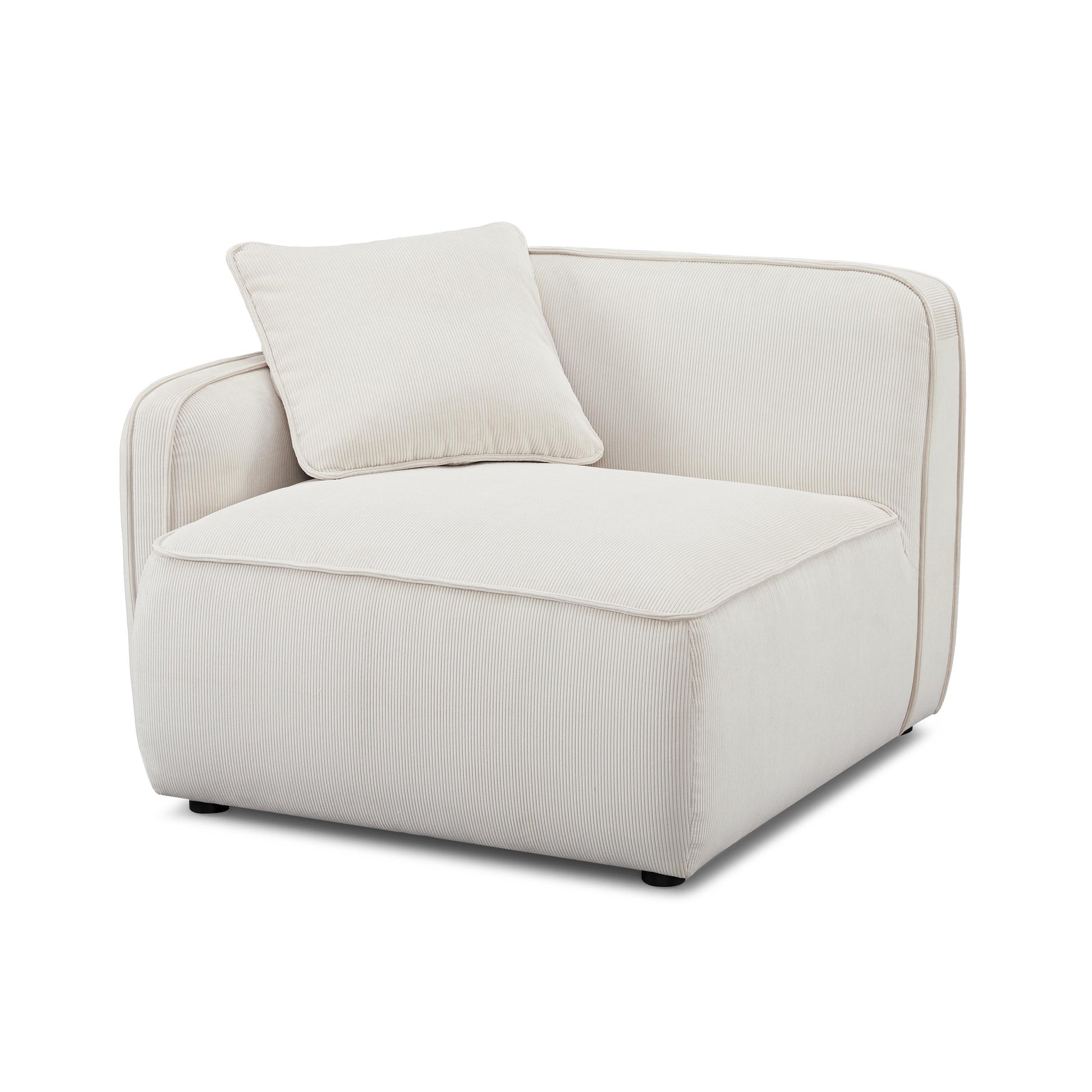 Travie Performance Corduroy Velvet Laf Corner Chair by TOV L69179