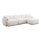 Travie 4 Piece Performance Corduroy Velvet Modular Sectional by TOV L69173
