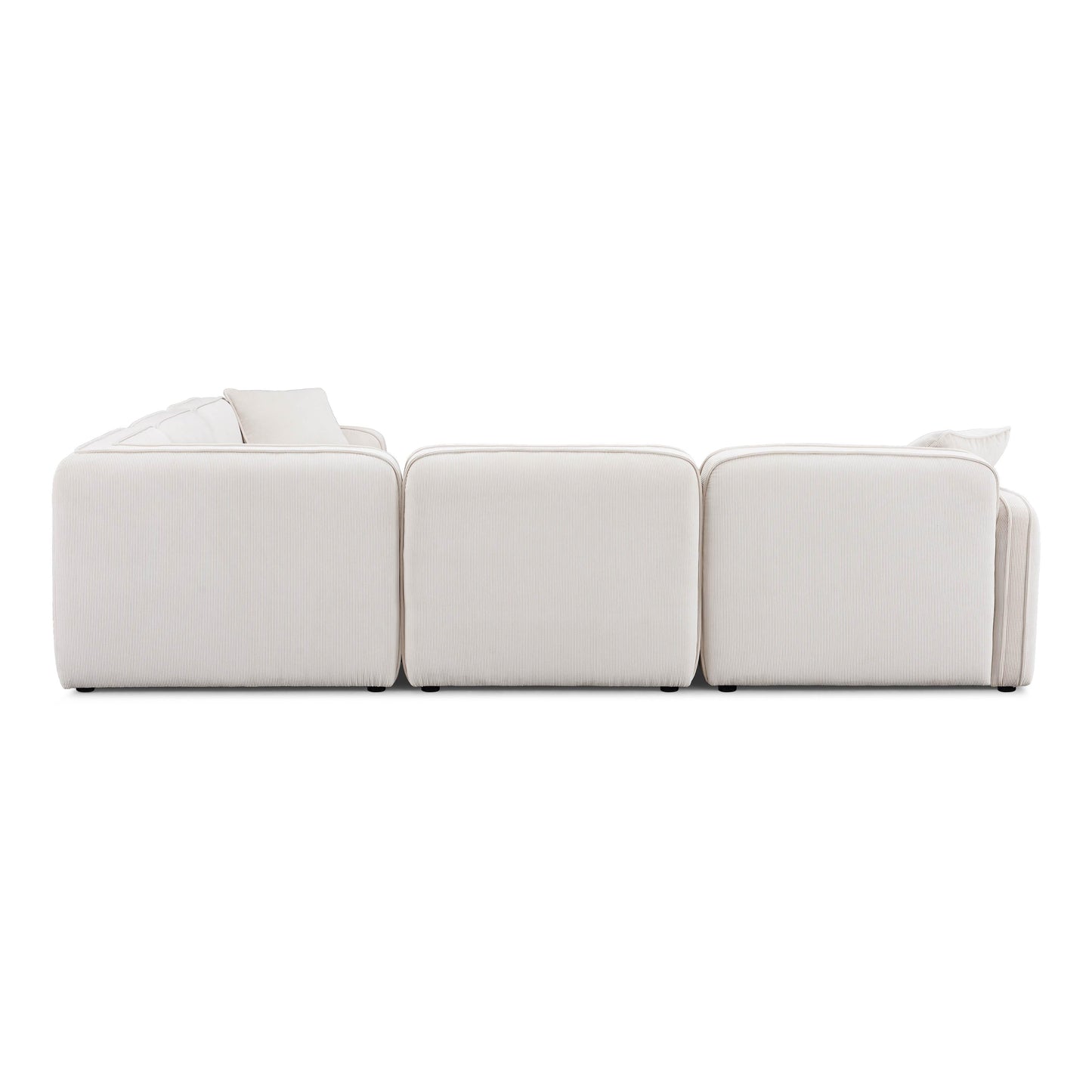 Travie 5 Piece Performance Corduroy Velvet Modular L Sectional by TOV L69184