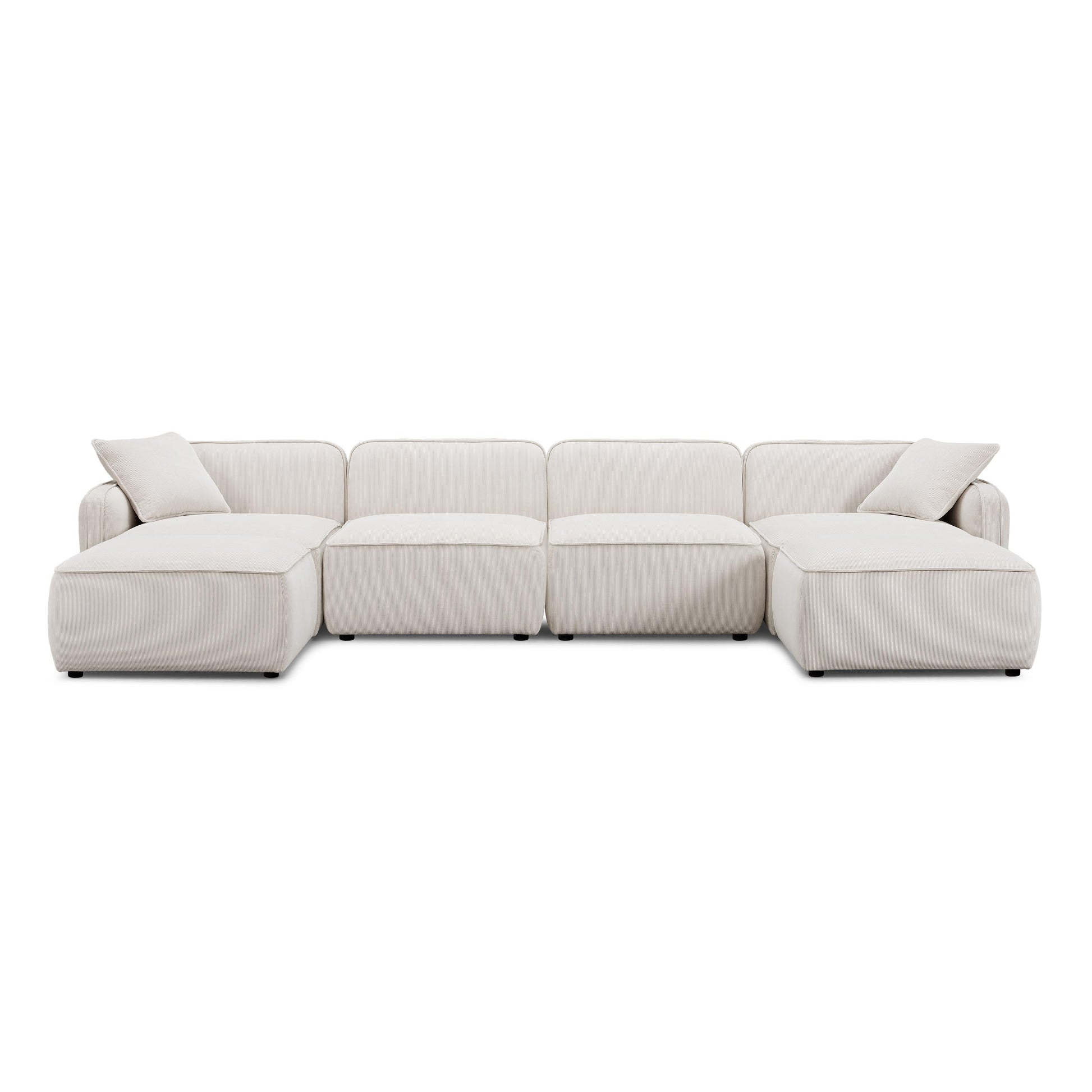 Travie 6 Pieceperformance Corduroy Velvet Modular U Sectional by TOV L69185