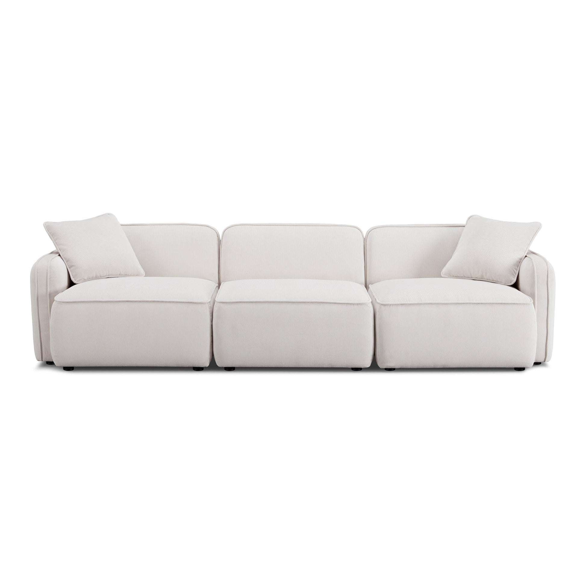 Travie 112 Performance Corduroy Velvet Modular Sofa by TOV L69176